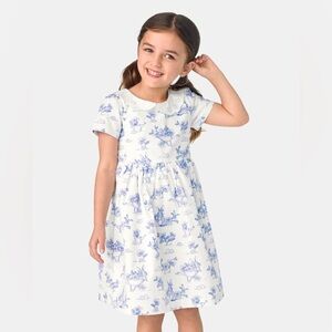 NWT! Precious Gymboree Bunny Poplin Peter Pan Dress - Blue Belle - Size 5T